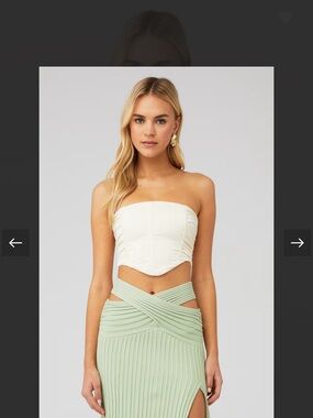 Strapless Ivory Crop Top